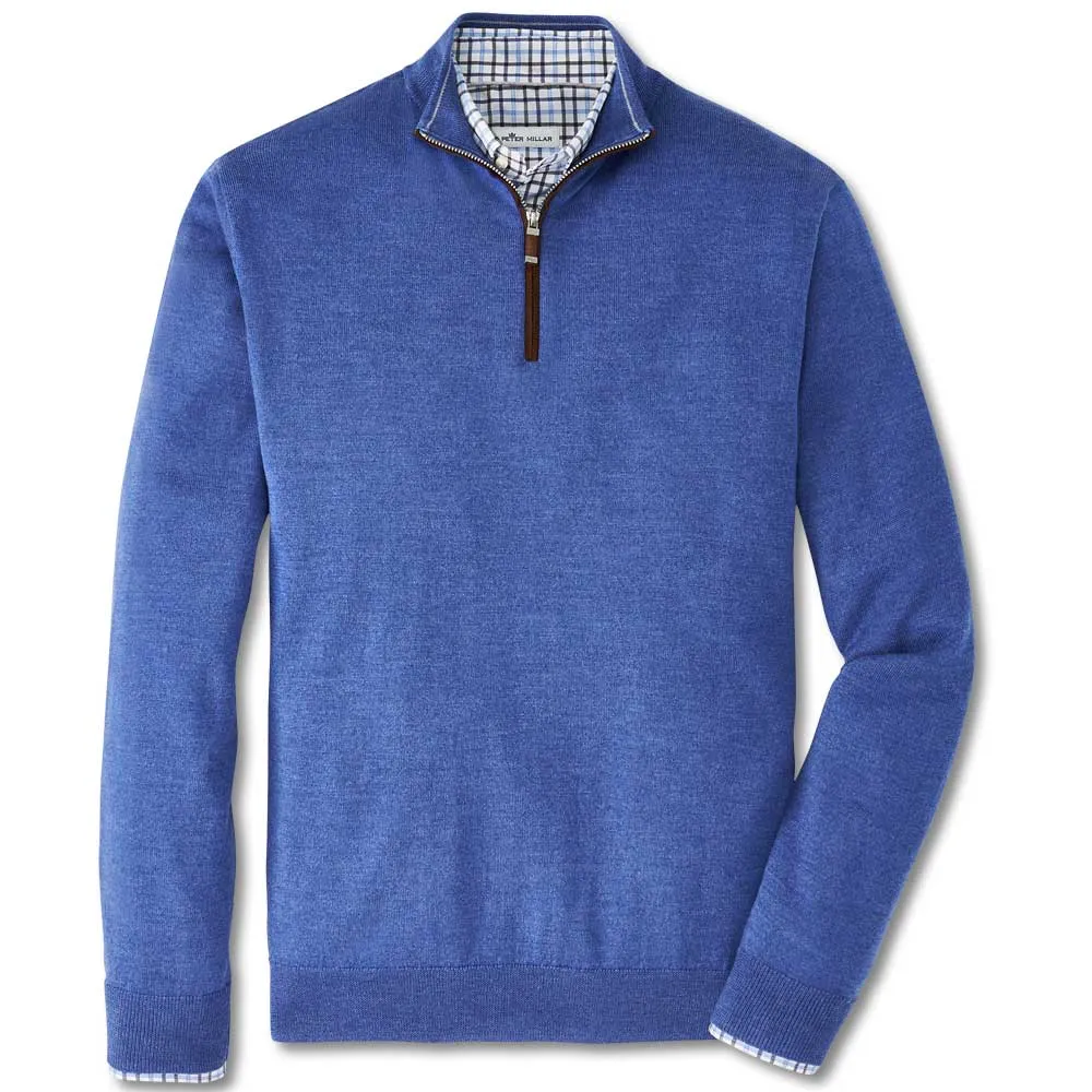 Peter Millar Autumn Crest Suede Trim Quarter-Zip