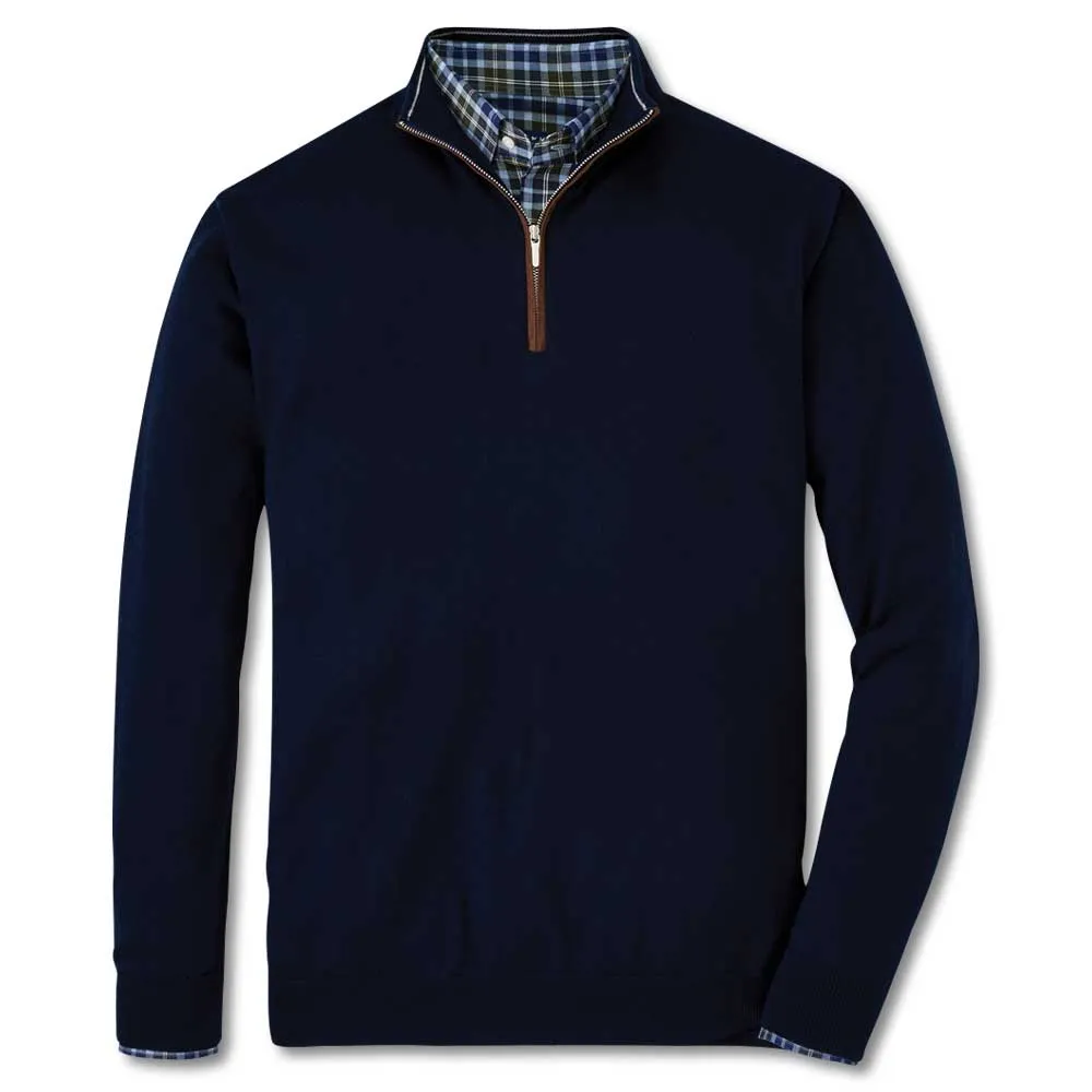 Peter Millar Autumn Crest Suede Trim Quarter-Zip