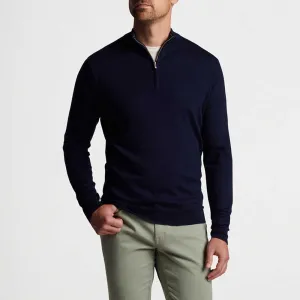 Peter Millar Autumn Crest Suede Trim Quarter-Zip