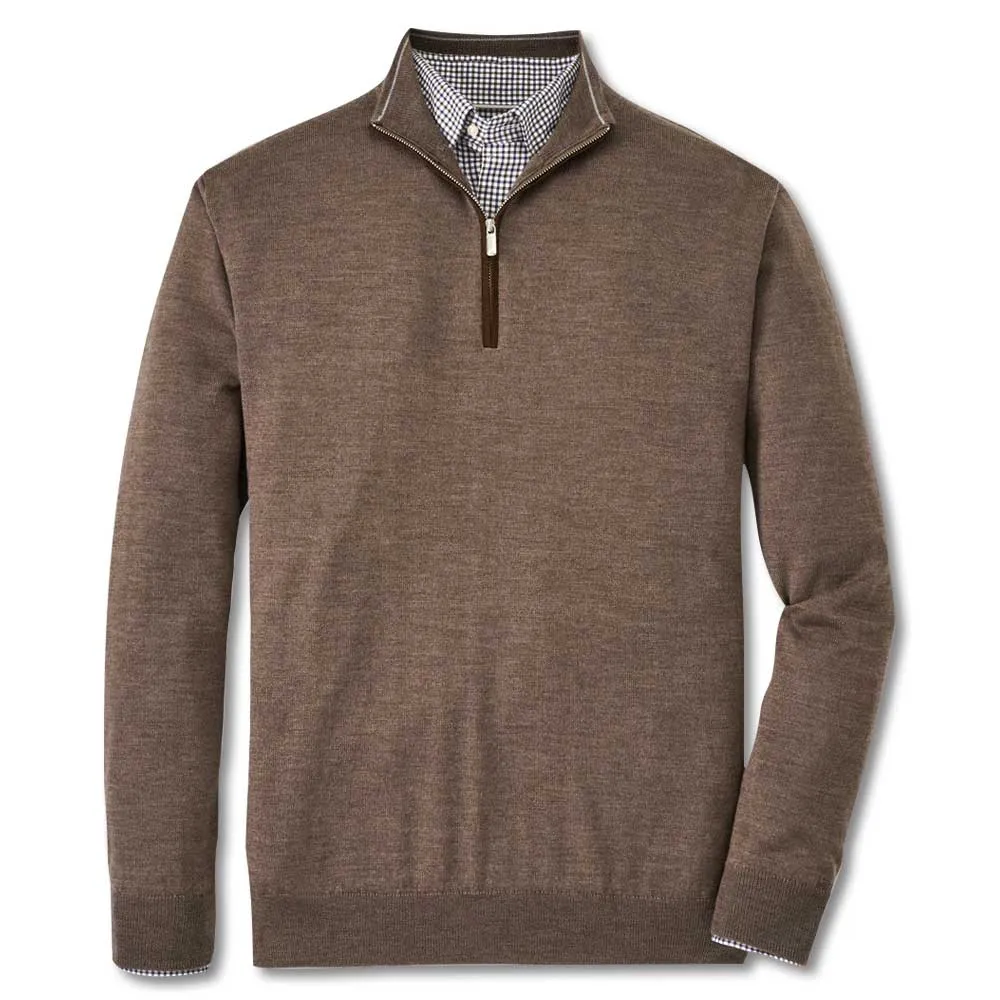 Peter Millar Autumn Crest Suede Trim Quarter-Zip