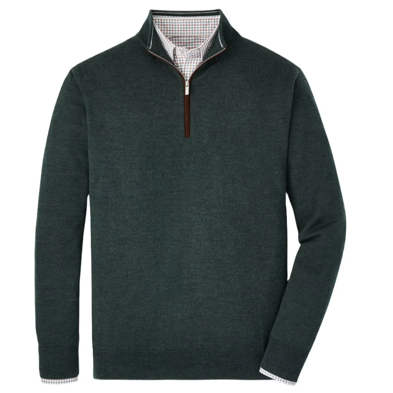 Peter Millar Autumn Crest Suede Trim Quarter-Zip