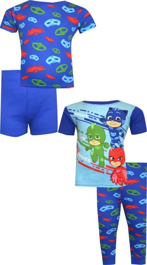 PJ Masks Night Time Heroes Cotton Toddler 4 Piece Pajama
