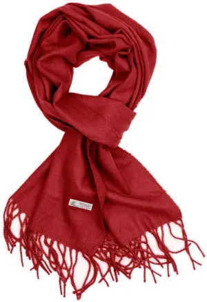 Plain Solid Color Cashmere Feel Classic Soft Luxurious Winter Scarf For Men Women