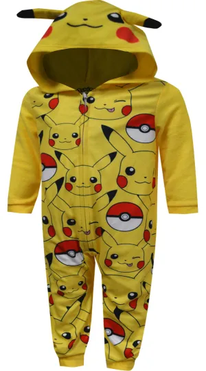 Pokemon Pikachu Hooded Blanket Sleeper Pajama