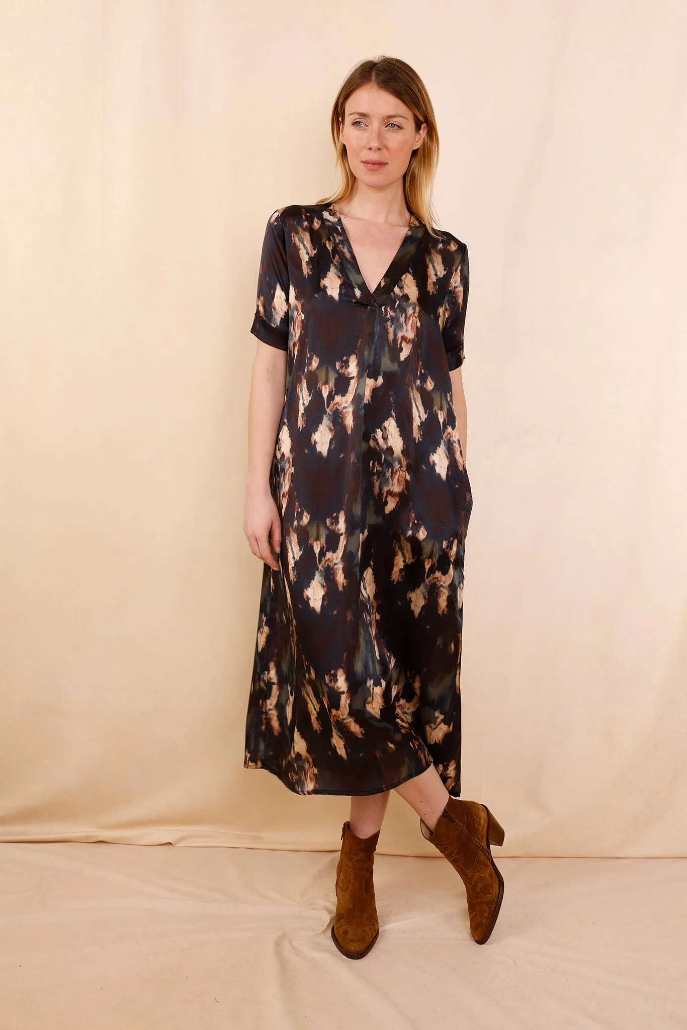 Robe TADASANA  Multicolore - 100% Soie
