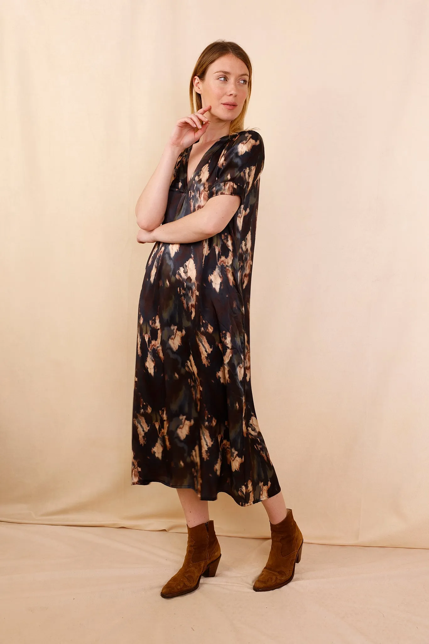 Robe TADASANA  Multicolore - 100% Soie