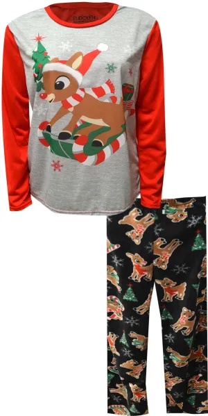 Rudolph The Red-Nosed Reindeer Ladies Christmas Pajama