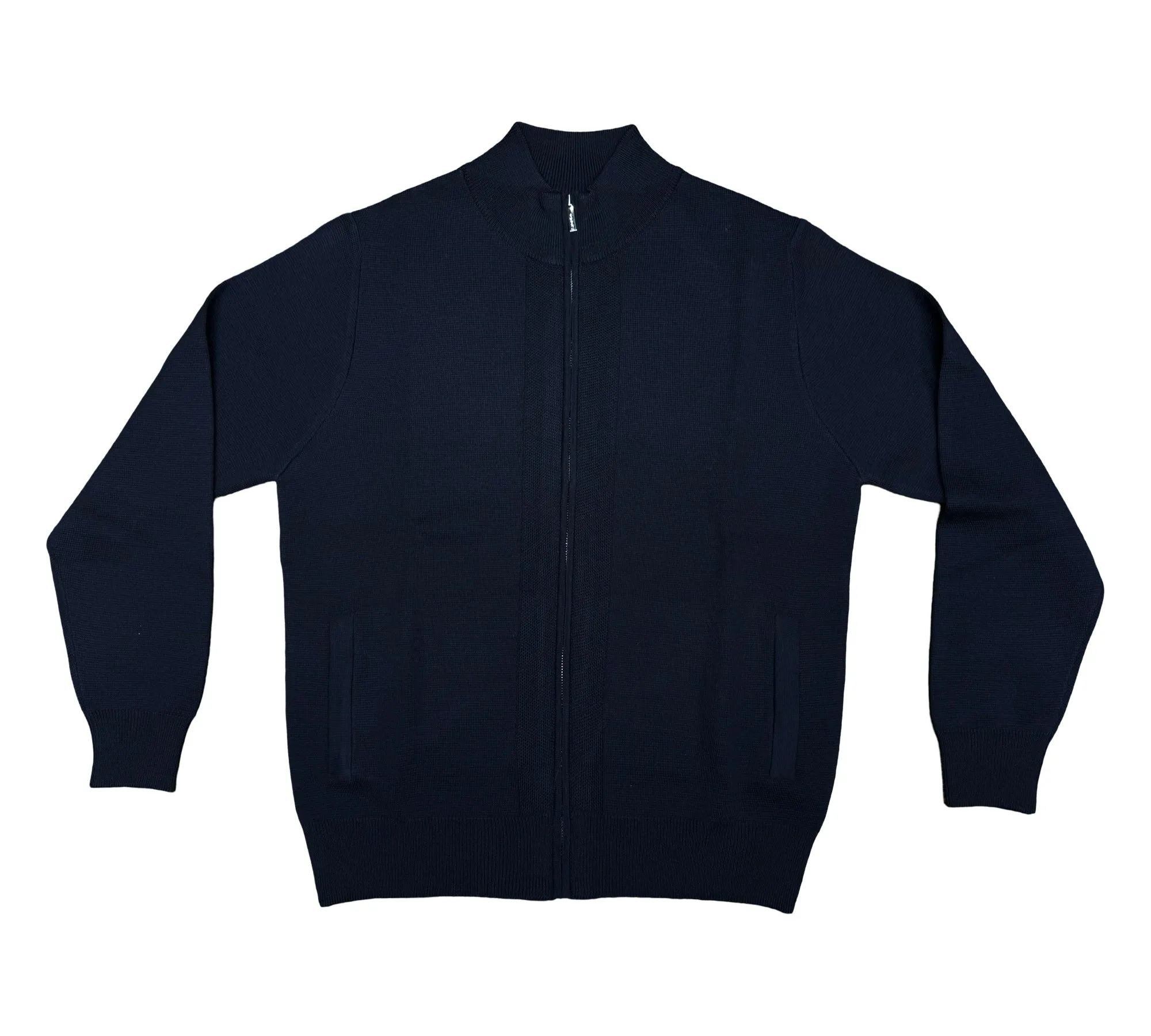 SAND Full Zip Sweater Navy