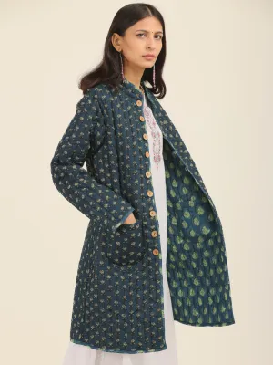 Shishir Sanvi Ajrakh Quilted Reversible Jacket