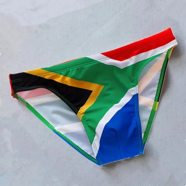 South Africa Flag Low Cut Swim Brief