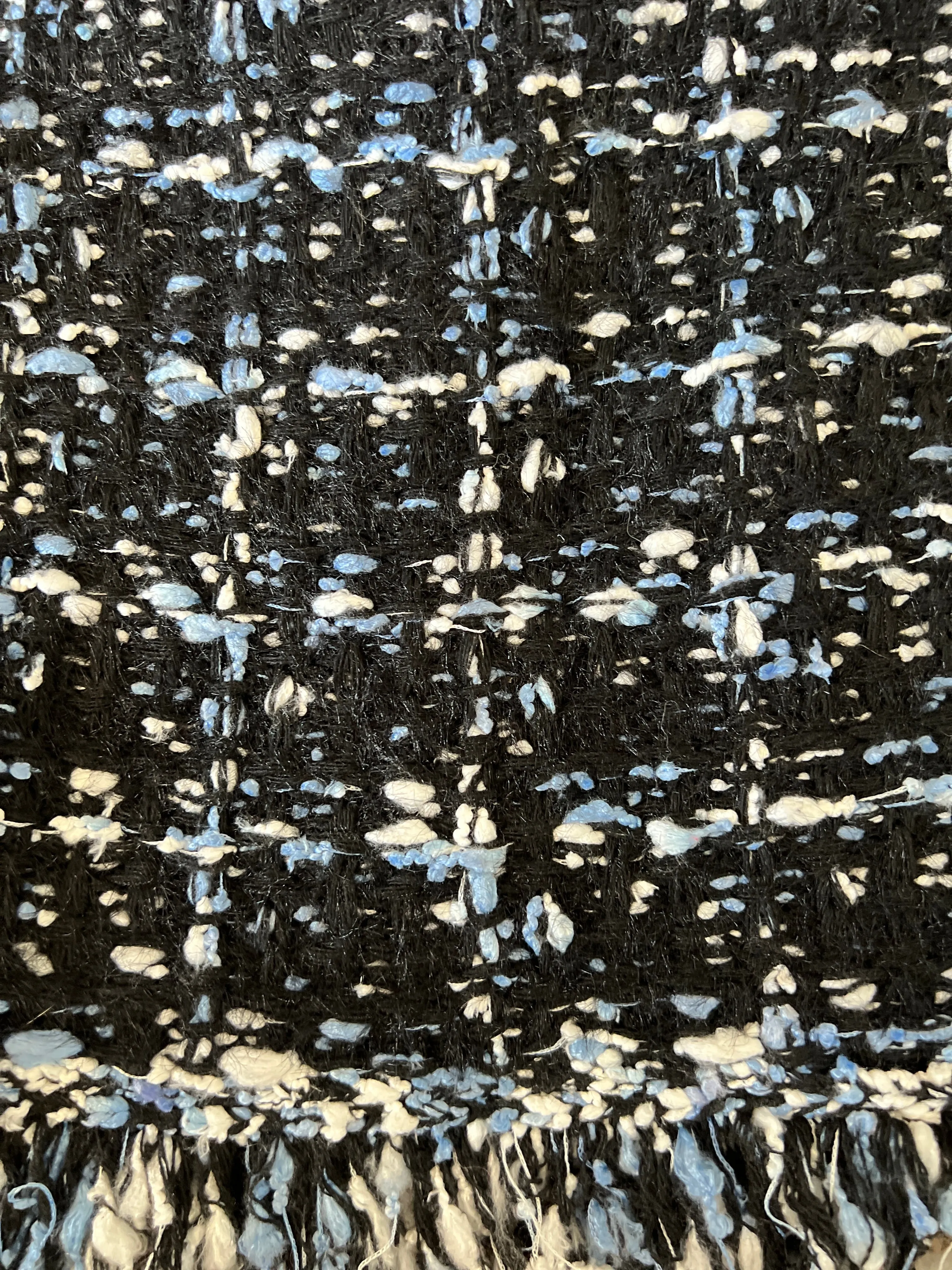 Sweater knit Tweed Jacket (Black.Blue)