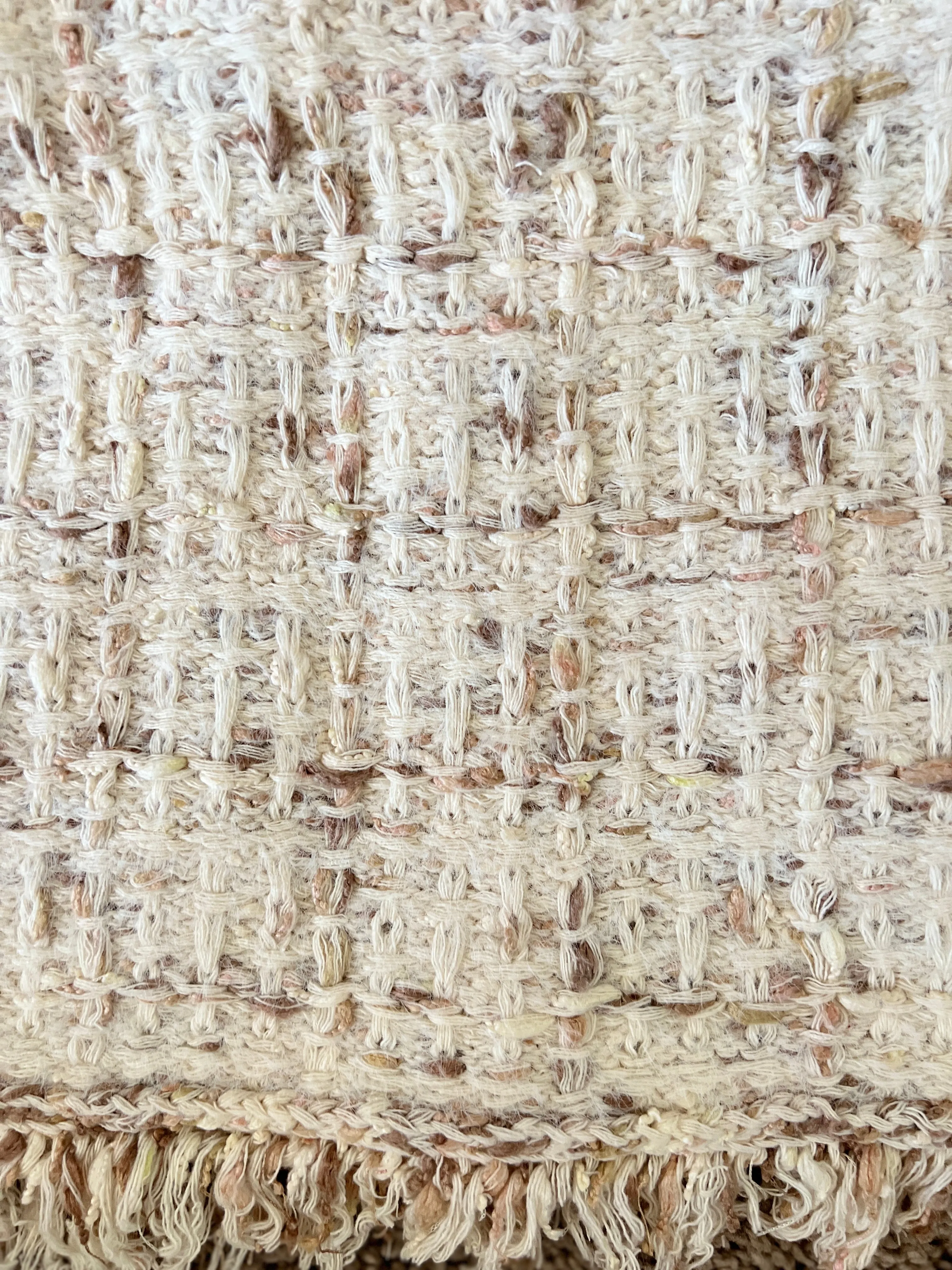 Sweater knit Tweed Jacket (Cream.Beige)