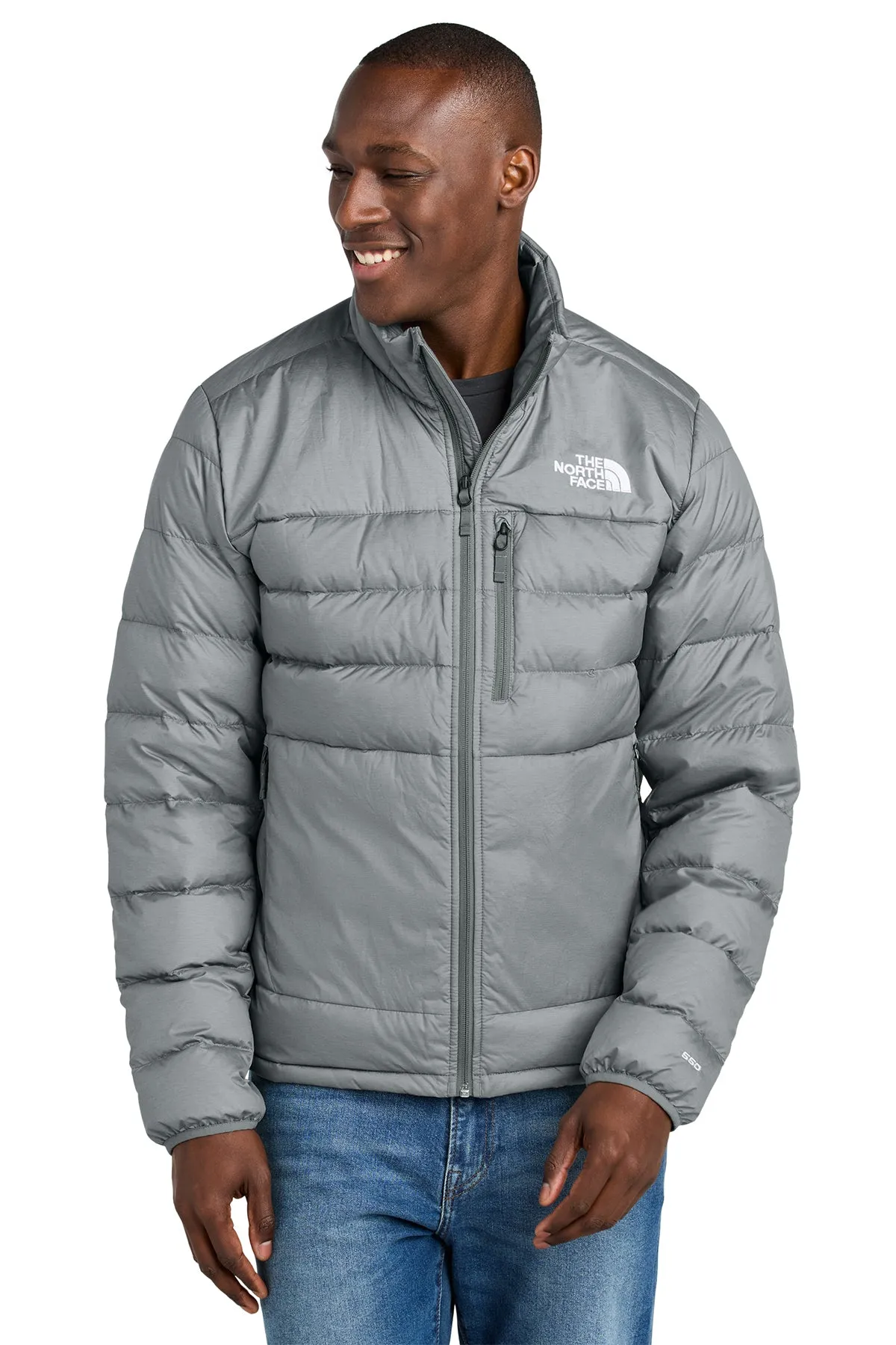 The North Face Down Hybrid Custom Jackets, Medium Grey Heather