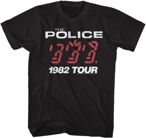 The Police British Rock Band 1982 Ghost in The Machine Tour Album T-Shirt Tee