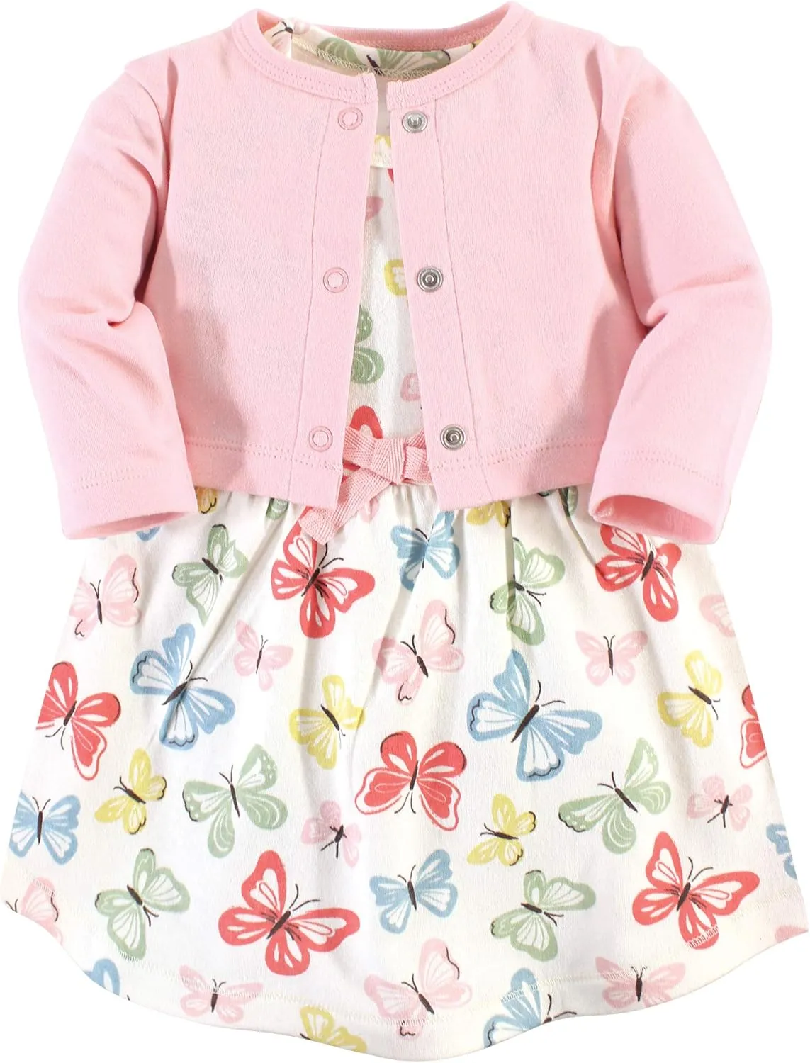 Touched by Nature Baby Girl Organic Cotton Dress and Cardigan