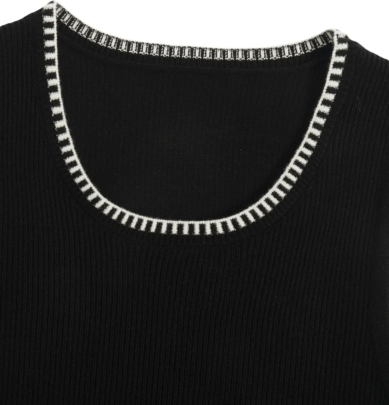 Verdusa Women's Sweater Dress Sleeveless Wedding Guest Fall Knit Tank Bodycon Mini Dresses