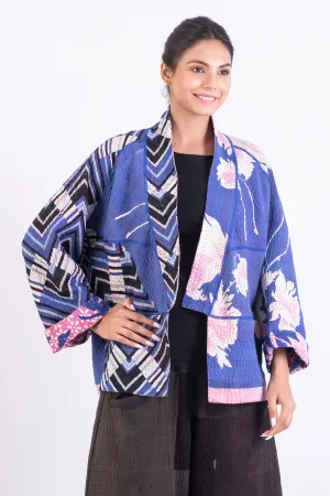 VINTAGE COTTON KANTHA DOLMAN SHORT JKT