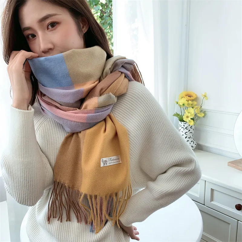 Women's Scarf Winter Artificial Cashmere Scarf Plaid Scarf