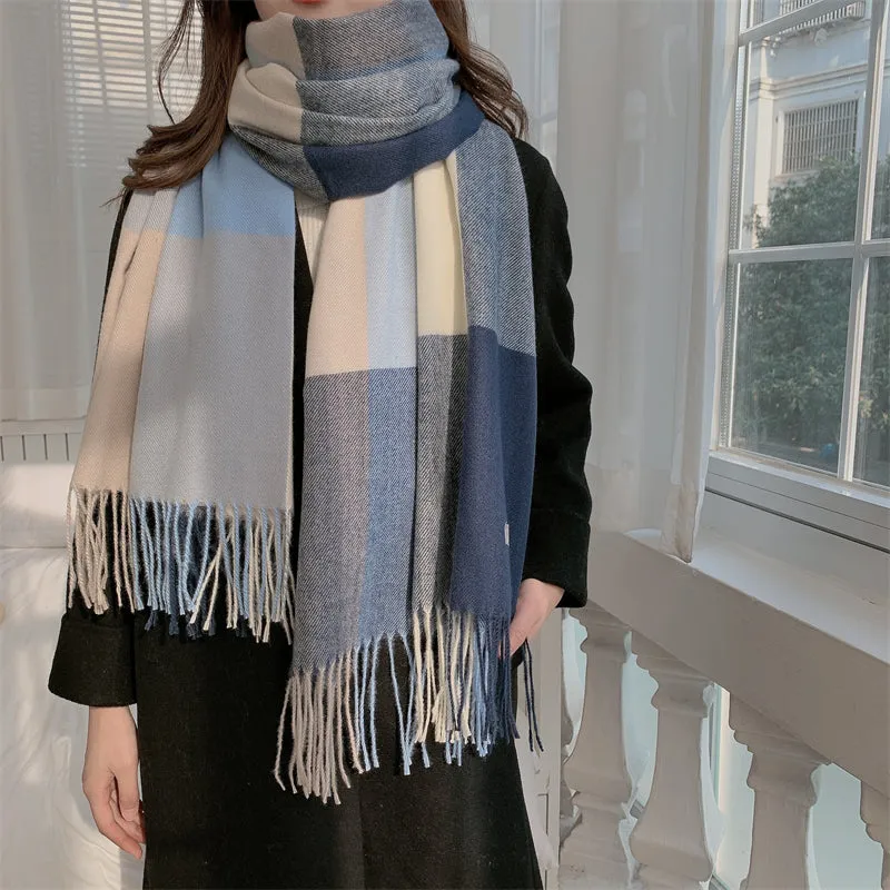 Women's Scarf Winter Artificial Cashmere Scarf Plaid Scarf