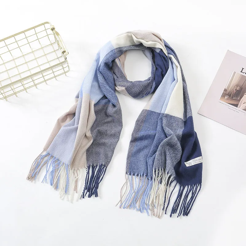Women's Scarf Winter Artificial Cashmere Scarf Plaid Scarf