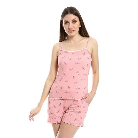Women's Summer Short Printed Pajamas For Comfort - Kashmir