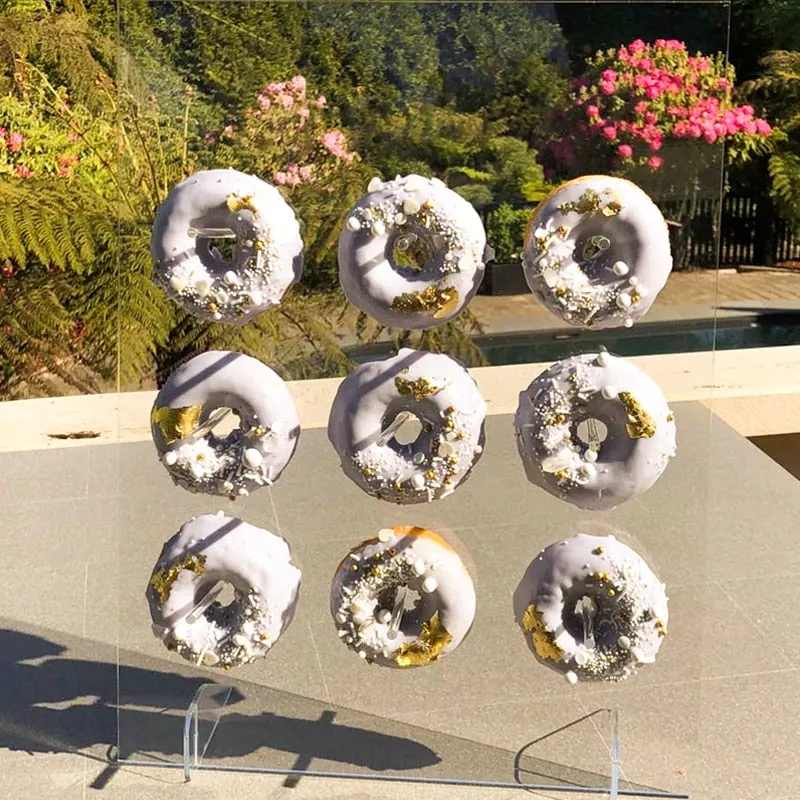 Wooden Wall Holds Donut Boards Stand Hanging Donuts Table Wedding Decoration Accessories Baby Shower Kids Birthday Party Decor