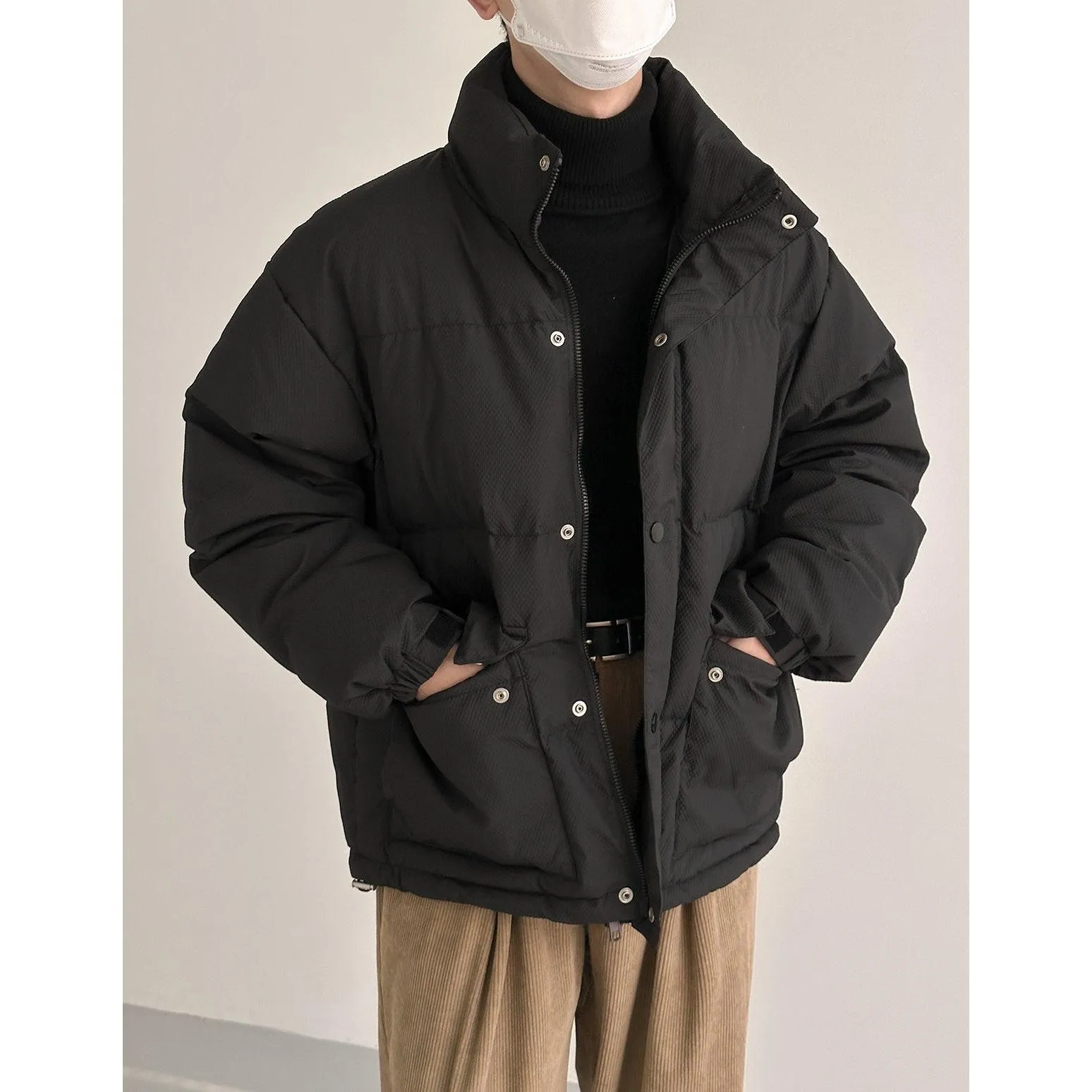 Zhou Flap Pockets Snap Down Jacket