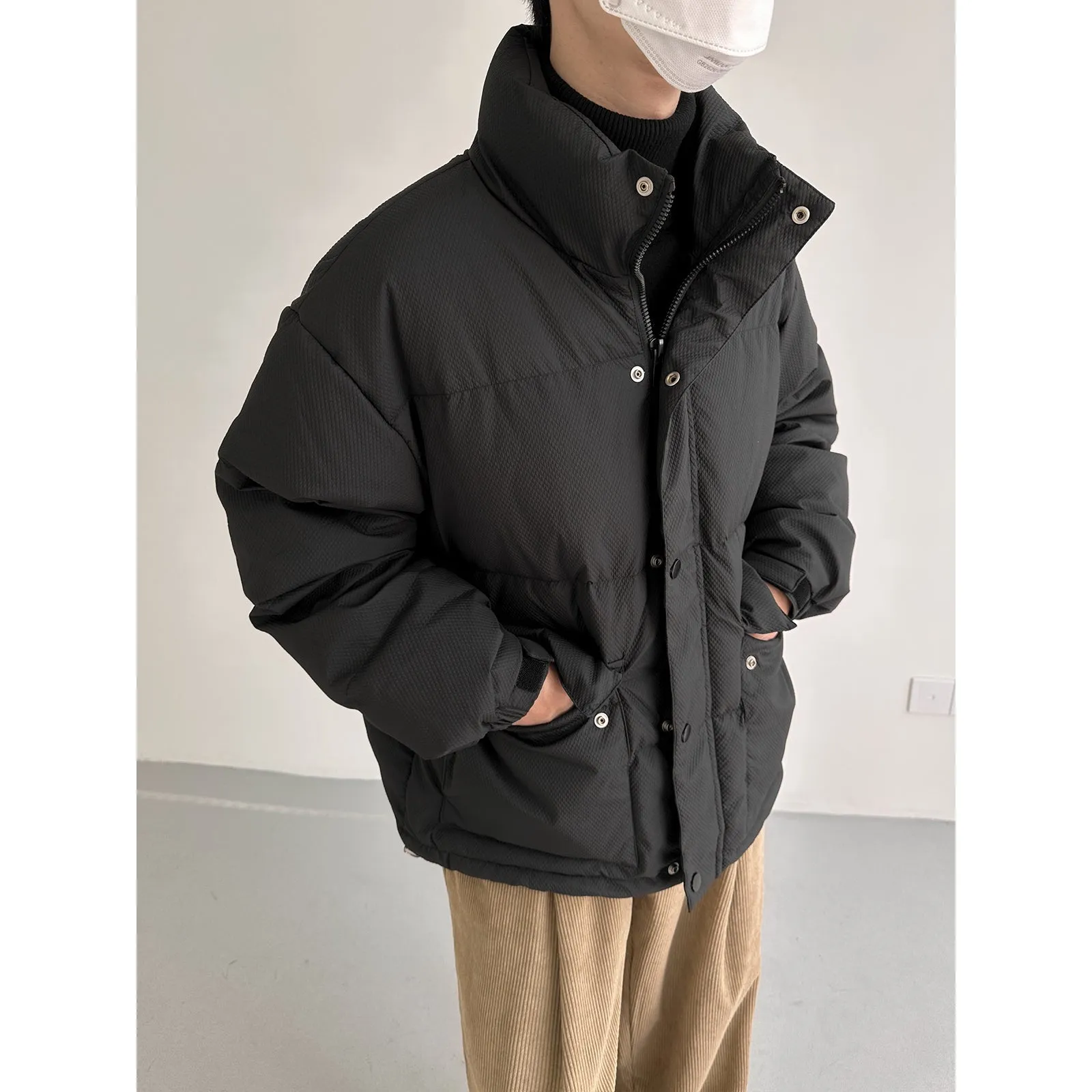 Zhou Flap Pockets Snap Down Jacket