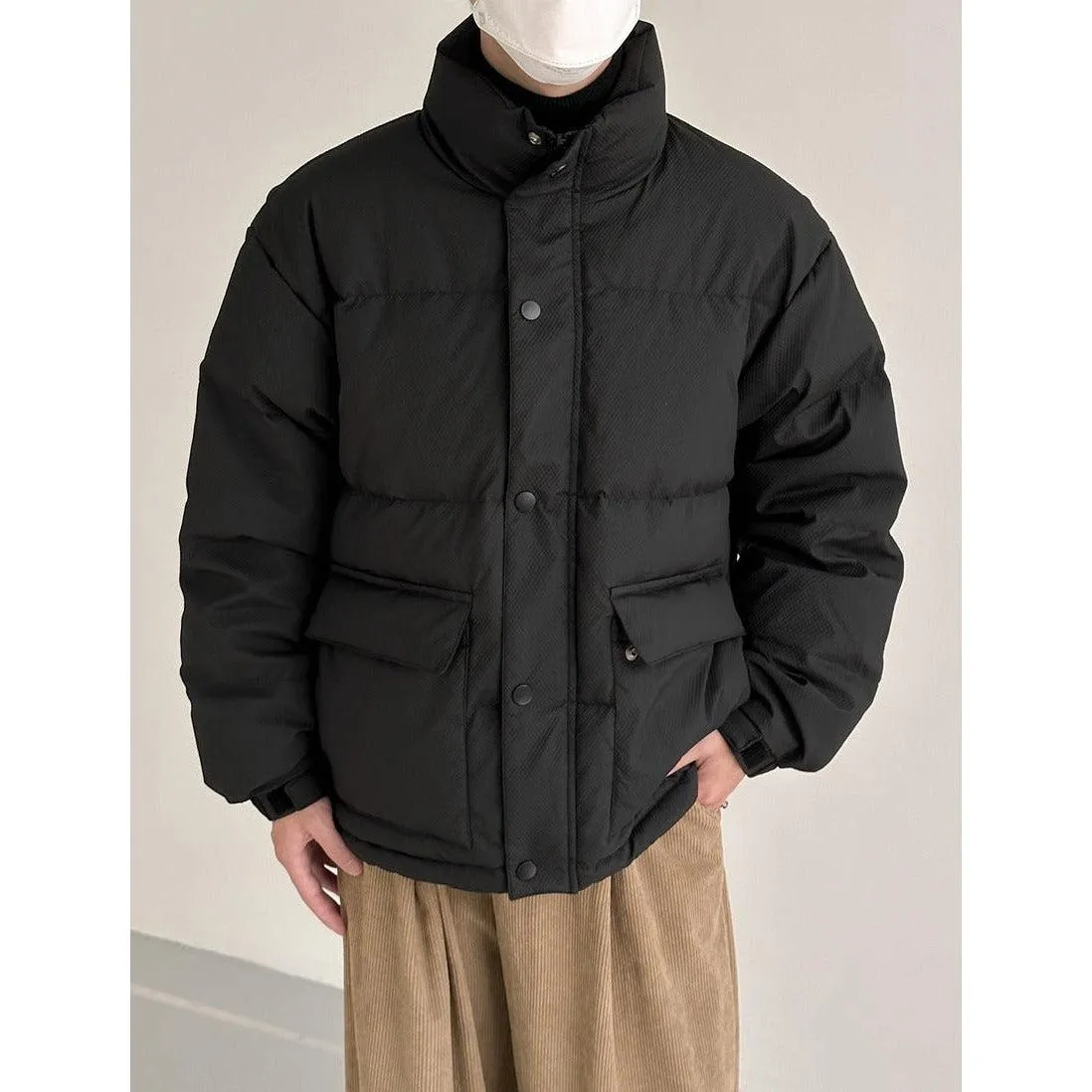 Zhou Flap Pockets Snap Down Jacket